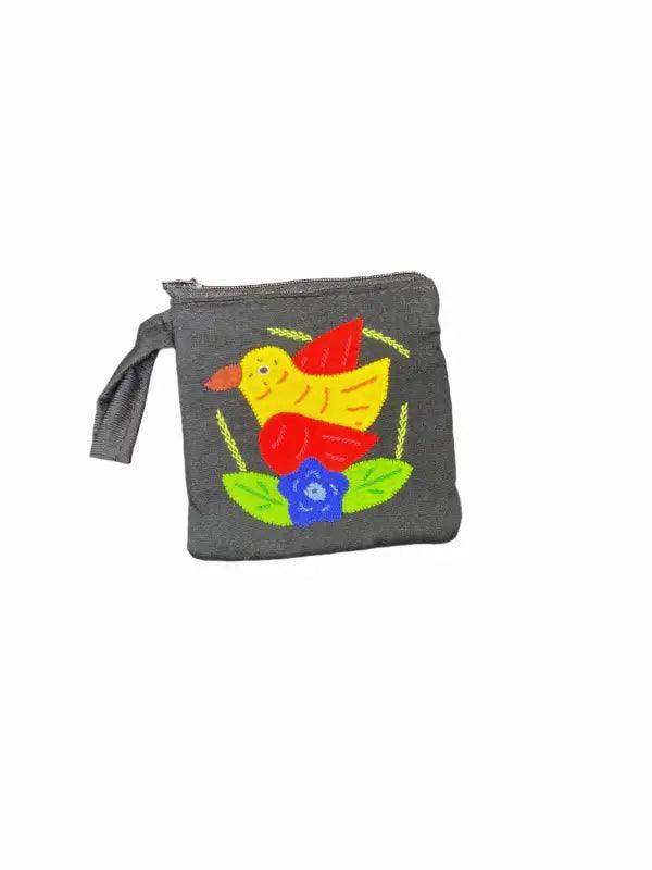 Authentic Handmade Panamanian Mola Design Small Purse - VivianFongDesignsLLC