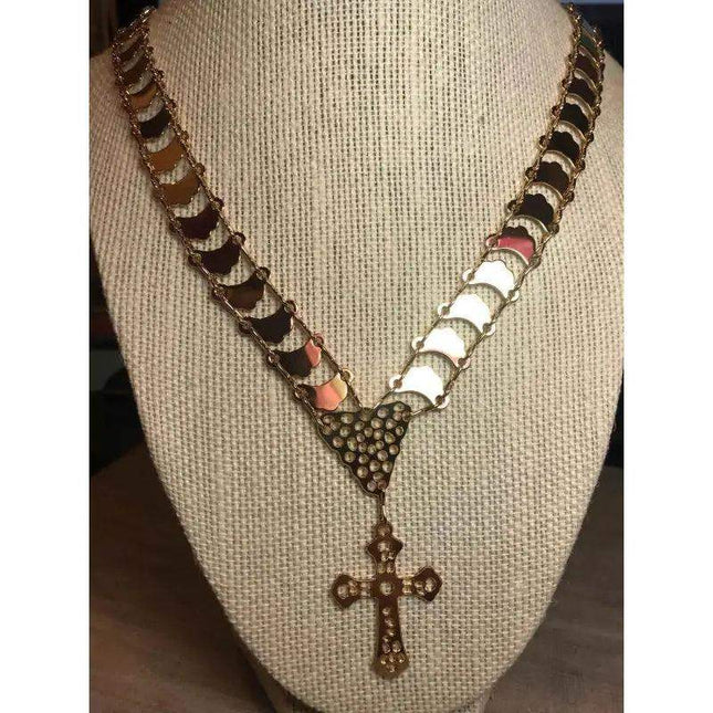 Cadena Chata Necklace for Panamanian Pollera - VivianFongDesignsLLC