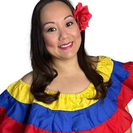 Colombia Traditional Dress with Blouse and Skirt - VivianFongDesignsLLC