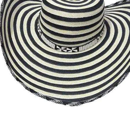 Colombian Costeno Vueltiao Hats for Adulto Polyester B&W - VivianFongDesignsLLC