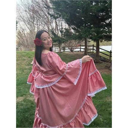 Colombian Traditional Cumbia Dress with Blouse and Skirt - VivianFongDesignsLLC