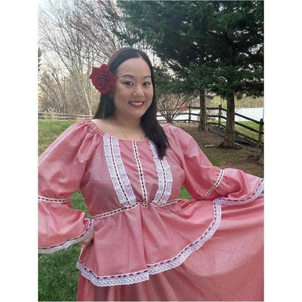 Colombian Traditional Cumbia Dress with Blouse and Skirt - VivianFongDesignsLLC