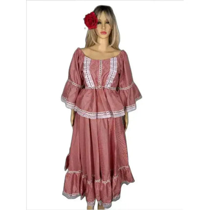 Colombian Traditional Cumbia Dress with Blouse and Skirt - VivianFongDesignsLLC