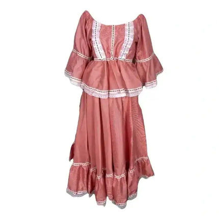 Colombian Traditional Cumbia Dress with Blouse and Skirt - VivianFongDesignsLLC