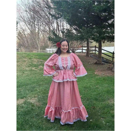 Colombian Traditional Cumbia Dress with Blouse and Skirt - VivianFongDesignsLLC