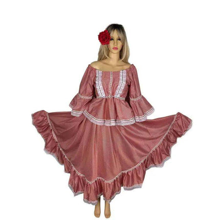 Colombian Traditional Cumbia Dress with Blouse and Skirt - VivianFongDesignsLLC