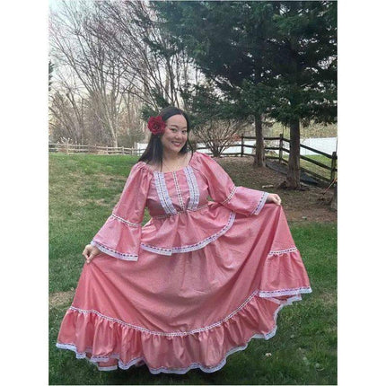 Colombian Traditional Cumbia Dress with Blouse and Skirt - VivianFongDesignsLLC