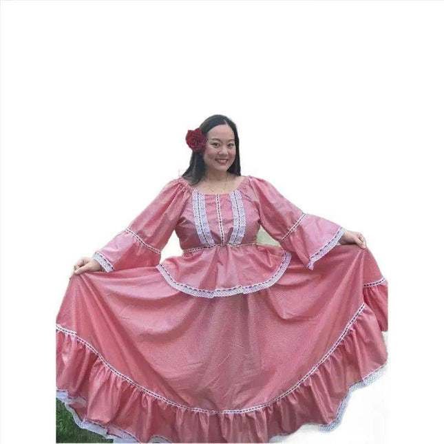 Colombian Traditional Cumbia Dress with Blouse and Skirt - VivianFongDesignsLLC