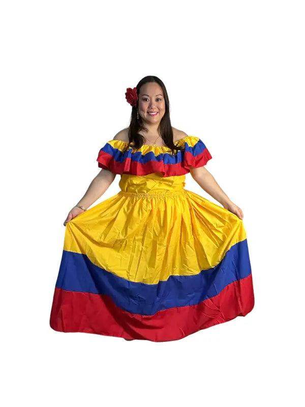 Colombian Traditional Dress - Flag Style - VivianFongDesignsLLC