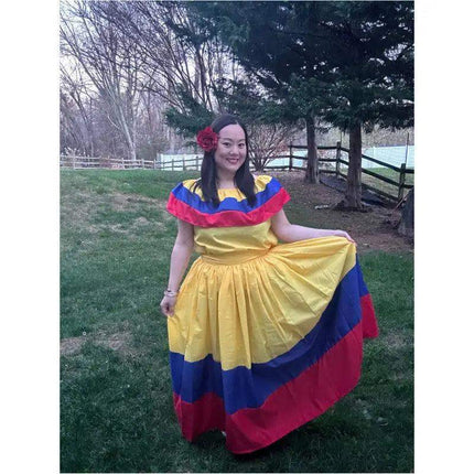 Colombian Traditional Dress - Flag Style - VivianFongDesignsLLC