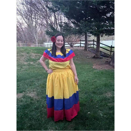Colombian Traditional Dress - Flag Style - VivianFongDesignsLLC