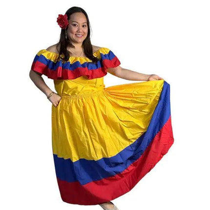 Colombian Traditional Dress - Flag Style - VivianFongDesignsLLC