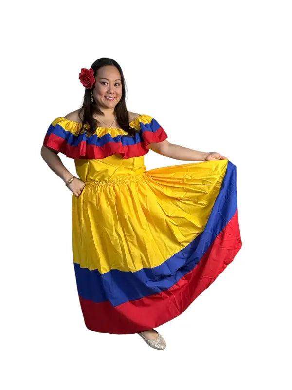 Colombian Traditional Dress - Flag Style - VivianFongDesignsLLC