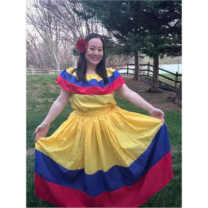 Colombian Traditional Dress - Flag Style - VivianFongDesignsLLC