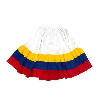 Colombian Traditional Fiesta Dress for Adults - White - VivianFongDesignsLLC