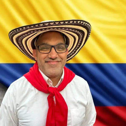 Colombian Vueltiao Costeno Hat - Cana Flecha- Adulto negro B&W - VivianFongDesignsLLC