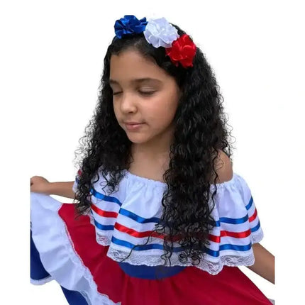 Costa Rican Traditional Girls Fiesta Dress - VivianFongDesignsLLC