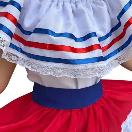 Costa Rican Traditional Women Fiesta Dress - VivianFongDesignsLLC