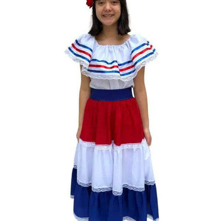Costa Rican Traditional Women Fiesta Dress - VivianFongDesignsLLC