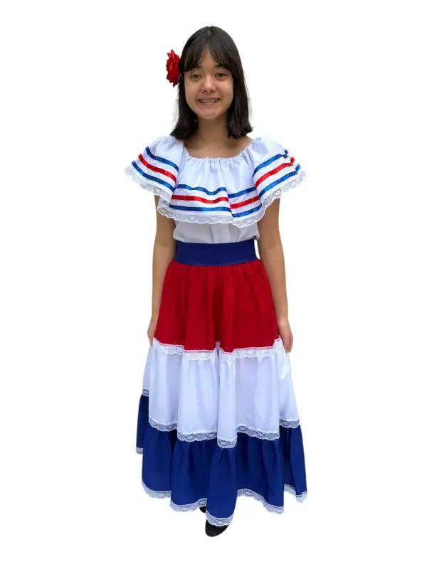 Costa Rican Traditional Women Fiesta Dress - VivianFongDesignsLLC