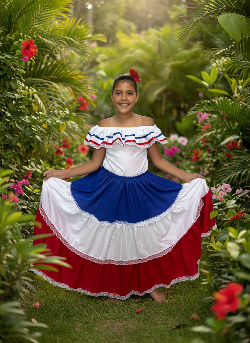 Dominican Republic Traditional Girls Casual Dress – VivianFongDesignsLLC