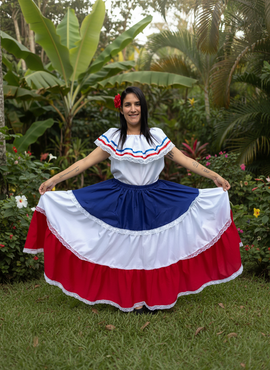 Dominican Republic Traditional Women Fiesta Dress – VivianFongDesignsLLC