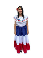 Dominican Republic Traditional Women Fiesta Dress XS