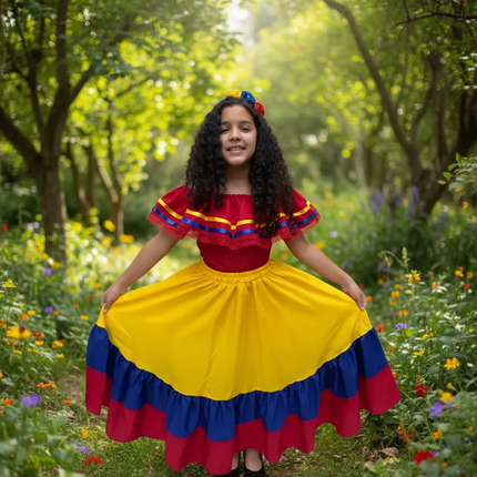 Ecuador Traditional Girls Fiesta Dress