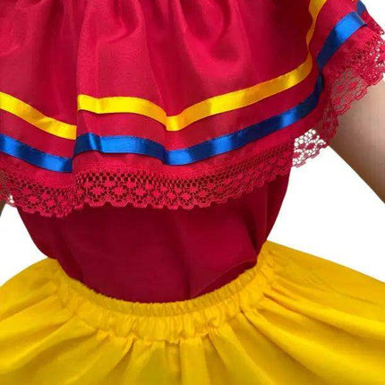 Ecuador Traditional Girls Fiesta Dress - VivianFongDesignsLLC