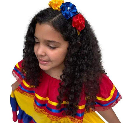 Ecuador Traditional Girls Fiesta Dress - VivianFongDesignsLLC