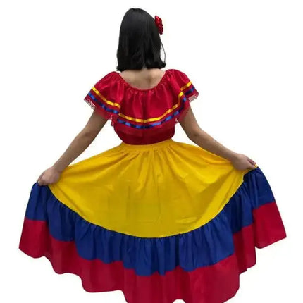 Ecuador Traditional Women Fiesta Dress - VivianFongDesignsLLC