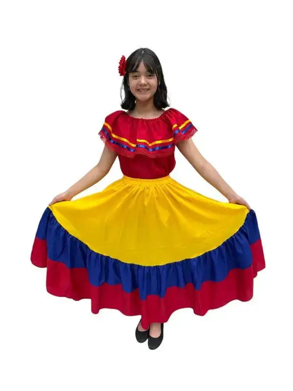 Ecuador Traditional Women Fiesta Dress - VivianFongDesignsLLC