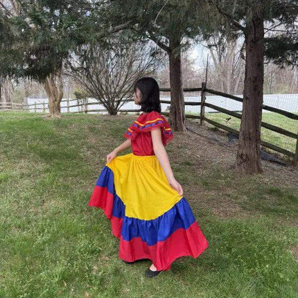 Ecuador Traditional Women Fiesta Dress - VivianFongDesignsLLC