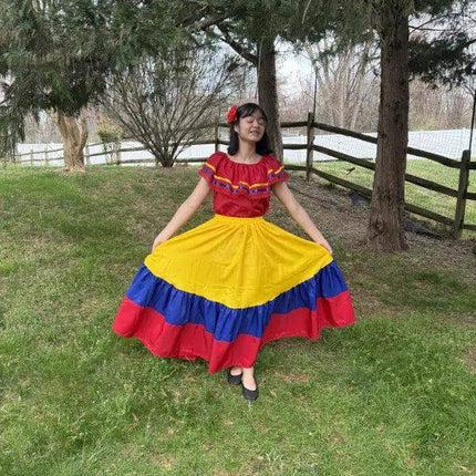 Ecuador Traditional Women Fiesta Dress - VivianFongDesignsLLC