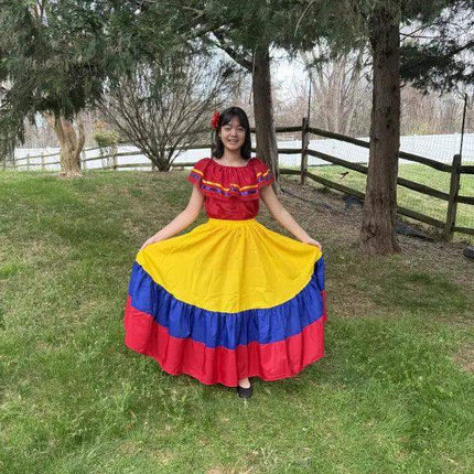 Ecuador Traditional Women Fiesta Dress - VivianFongDesignsLLC