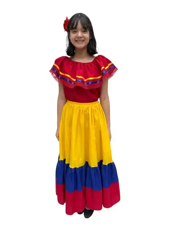 Ecuador Traditional Women Fiesta Dress - VivianFongDesignsLLC