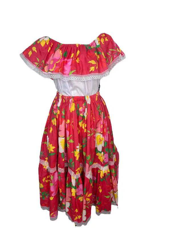 Floral Hispanic Traditional Dress