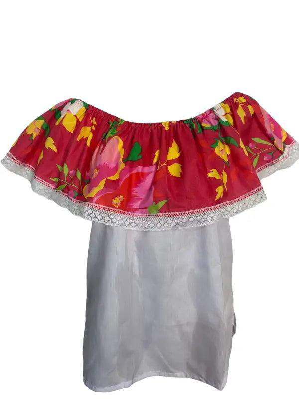 Floral Hispanic Traditional Dress