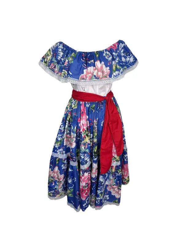Floral Hispanic Traditional Dress