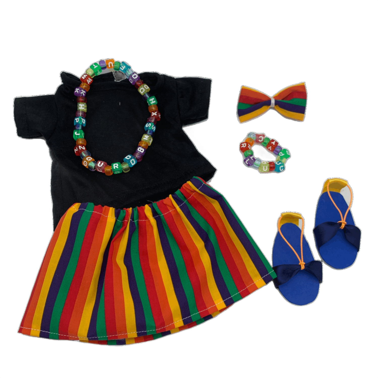 Clothing for your 18 inch Doll fits American Girl and My Generation Clothes Shirt Skirt Shoes Necklace Bracelet Hairbow