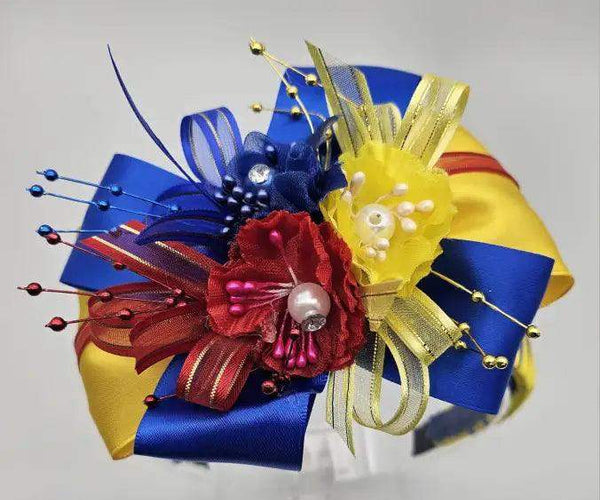 Yellow blue and red headband flag headband red yellow blue three - Temu Spain main image 2