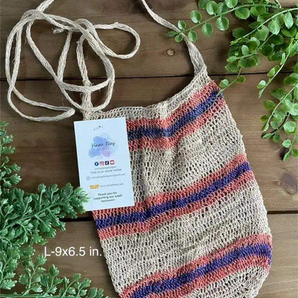 Handmade Panamanian Chacara Bag - Artisanal Folk Accessory - VivianFongDesignsLLC