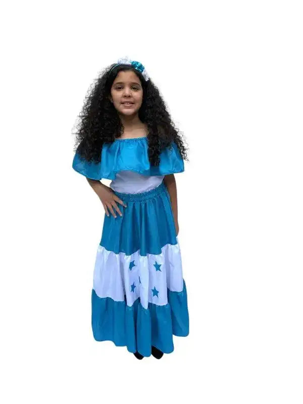 Honduras Traditional Girls Fiesta Dress - VivianFongDesignsLLC