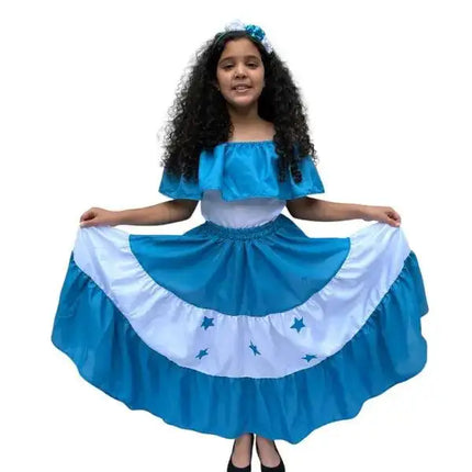 Honduras Traditional Girls Fiesta Dress - VivianFongDesignsLLC