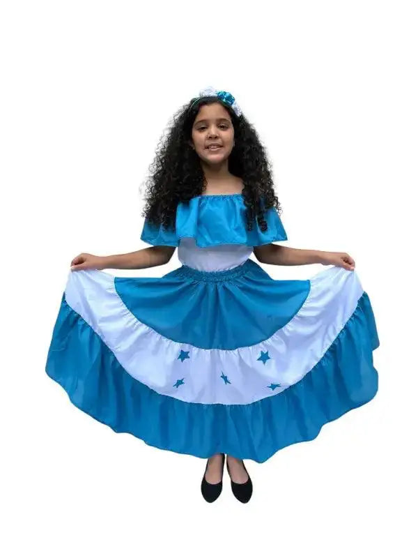 Honduras Traditional Girls Fiesta Dress - VivianFongDesignsLLC