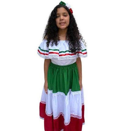 Mexican Traditional Girls Fiesta Dress - VivianFongDesignsLLC