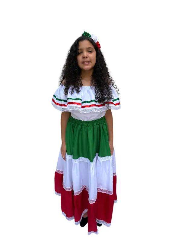 Mexican Traditional Girls Fiesta Dress - VivianFongDesignsLLC