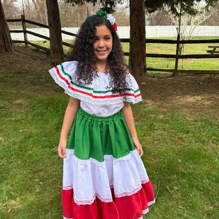 Mexican Traditional Girls Fiesta Dress - VivianFongDesignsLLC
