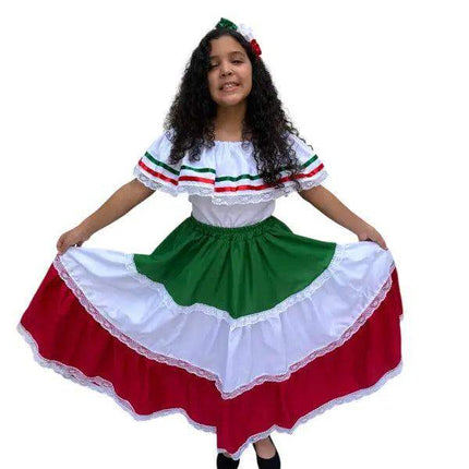 Mexican Traditional Girls Fiesta Dress - VivianFongDesignsLLC