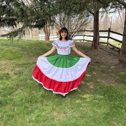 Mexican Traditional Women Fiesta Dress - VivianFongDesignsLLC